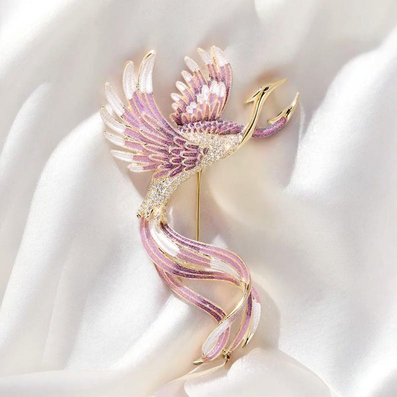 Colorful Phoenix Brooch Exquisite Enamel Pin Atmospheric Gift Jewelry