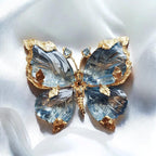 Vintage Crystal Butterfly Brooch