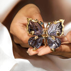 Vintage Crystal Butterfly Brooch