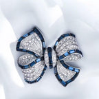 Luxurious vintage butterfly brooch full zircon shining bowknot brooches women gift