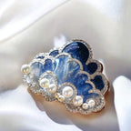 Dreamy enamel blue cloud brooch, drops oil women pearl brooches or pendant