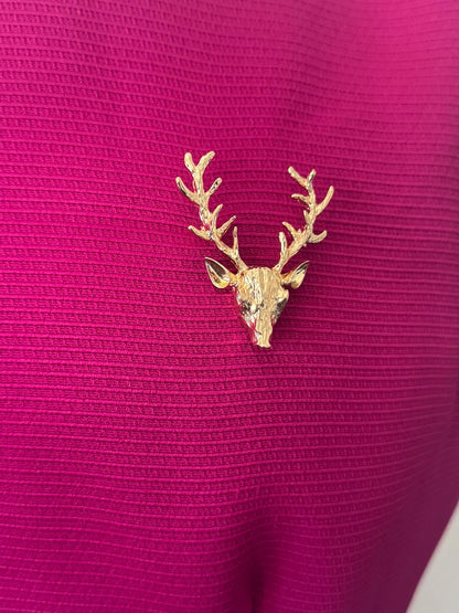 Deer head Lapel Pin for Men, Raindeer pin, Wedding Groomsmen Boutonniere, Suit Lapel Pin Acessories, Men Lapel Brooch, Gift for him Men Dad