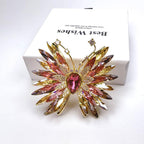 Flashing gradient crystal butterfly brooch original design handmade brooch and pendant gfit