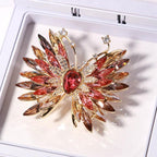 Flashing gradient crystal butterfly brooch original design handmade brooch and pendant gfit