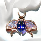 Handmade purple super flash ladybug brooch pendant, exquisite vintage luxury insect brooch jewelry