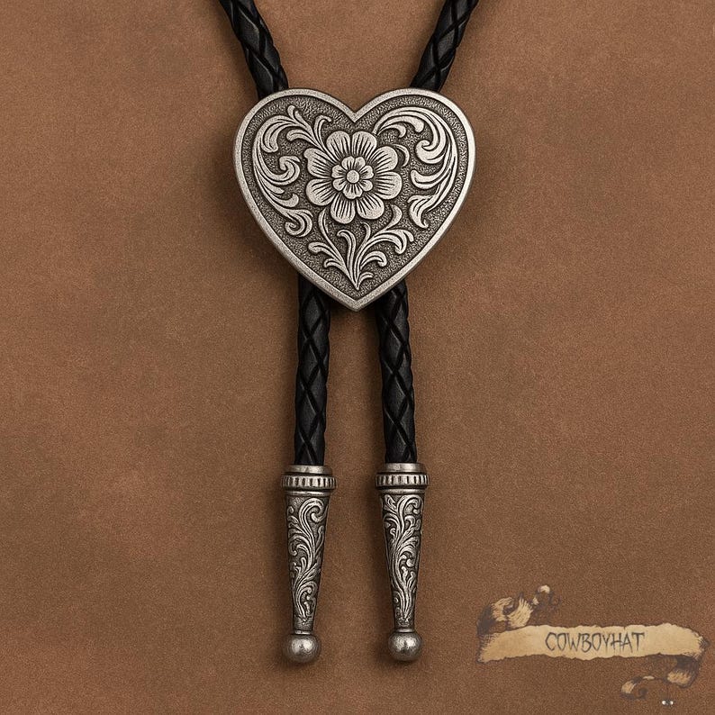 Vintage Horse Rider Cowboy Bolo Tie Western Rodeo Necktie for Men Leather Cord Necklace Accessories Men's Necklace Gift for Dad Gift for Him