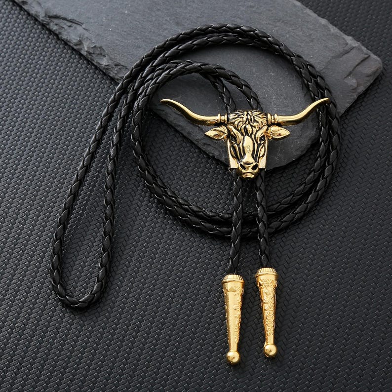 Vintage Silver Bullhead Bolo Tie, Cowboy Bolo Tie, Western Bolo Tie, Western Cowboy Bolo Tie for Men, Gift for Him, Anniversary Gifts