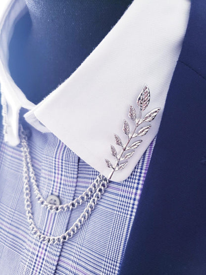 Tree Leaf Collar Pin