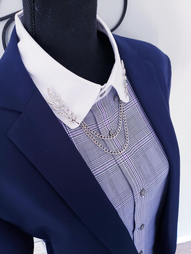 Tree Leaf Collar Pin