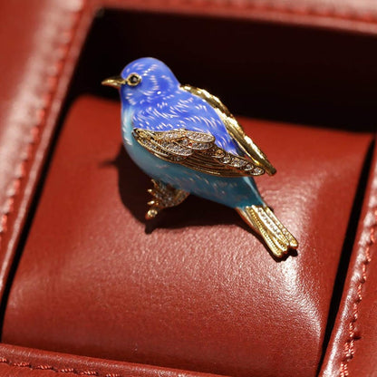Vintage cultural and creative jewelry original art design oriole bird brooch handmade enamel painted original brooch gift