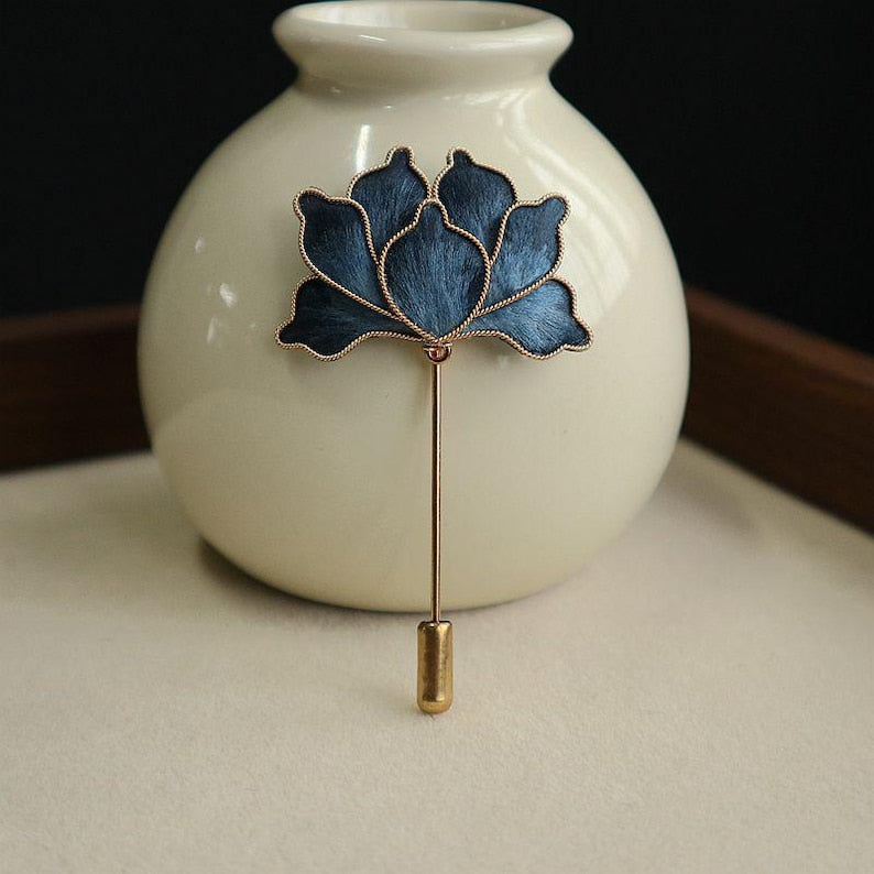 Handmade Silk Flower Lapel Pin, Wedding Boutonniere
