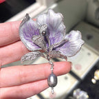 Natural pearl jasmine brooch High-end luxury exquisite wedding brooch