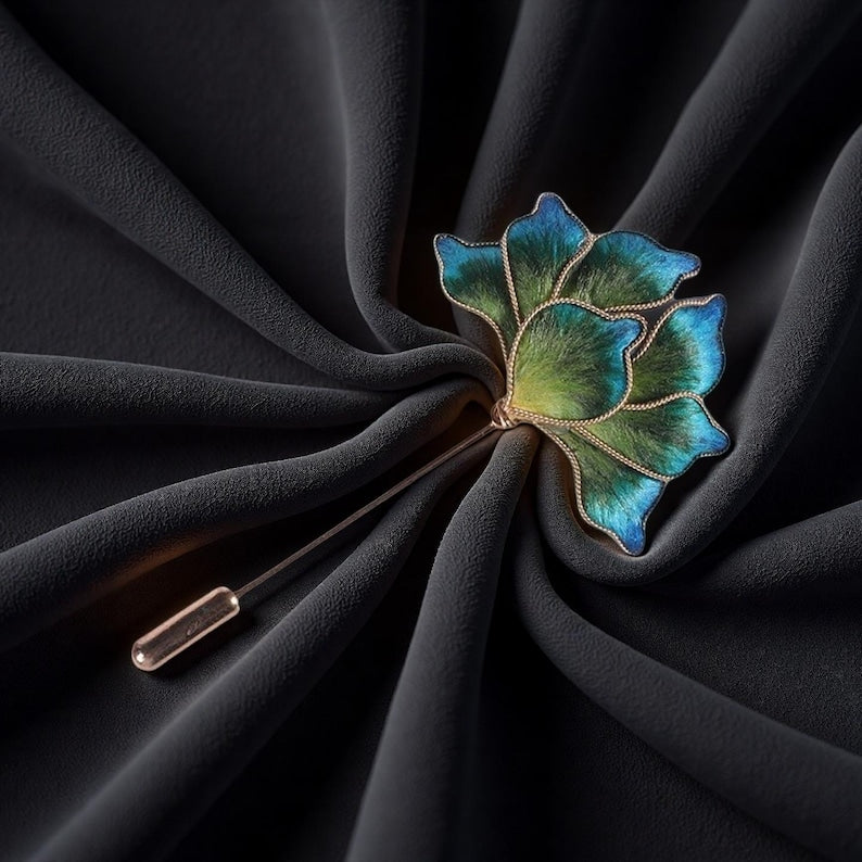 Handmade Silk Flower Lapel Pin, Wedding Boutonniere