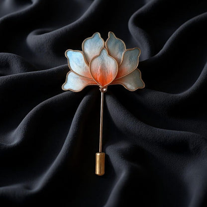 Handmade Silk Flower Lapel Pin, Wedding Boutonniere