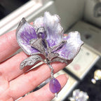 Natural pearl jasmine brooch High-end luxury exquisite wedding brooch