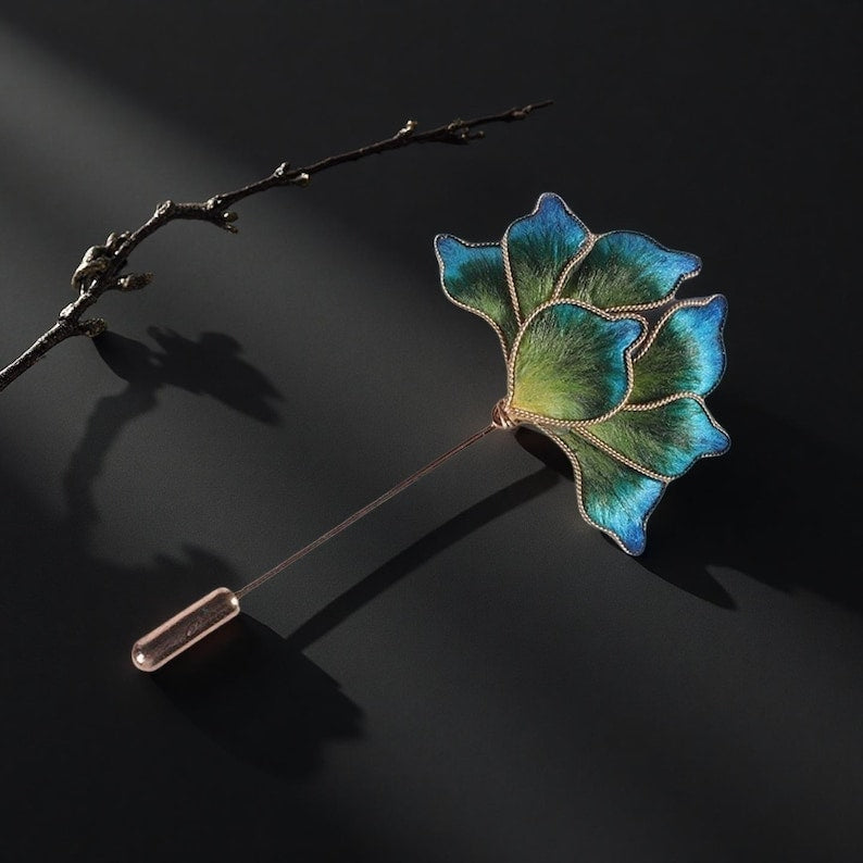 Handmade Silk Flower Lapel Pin, Wedding Boutonniere