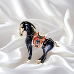 Original design intangible cultural heritage handmade enamel horse brooch