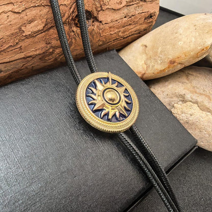 Sun Totem Bolo Tie: Western Cowboy Wedding Necktie
