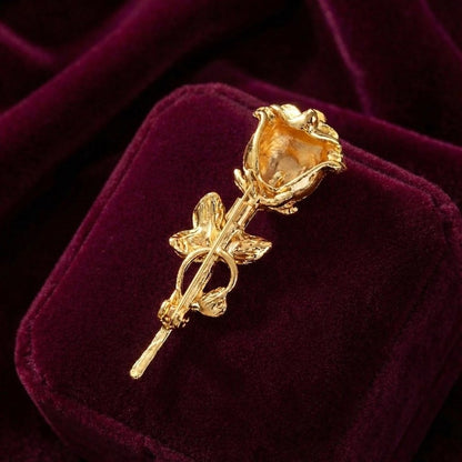 Rose Lapel Pin for Men – Zinc Alloy Flower Brooch for Suit Jacket, Gift for Him