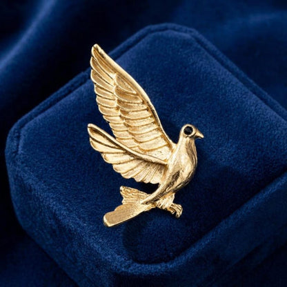 Dove Lapel Pin for Men – Electroplated Alloy Suit Brooch, Business Style