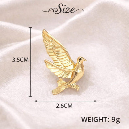 Dove Lapel Pin for Men – Electroplated Alloy Suit Brooch, Business Style