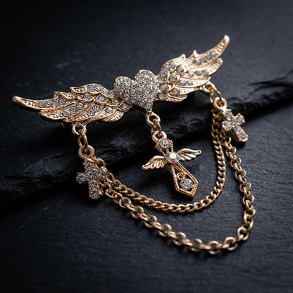 Silver Pegasus brooch, handmade jacket lapel pin brooch, men's British style brooch, men's gift, wedding groomsman,men's jewelry accessory