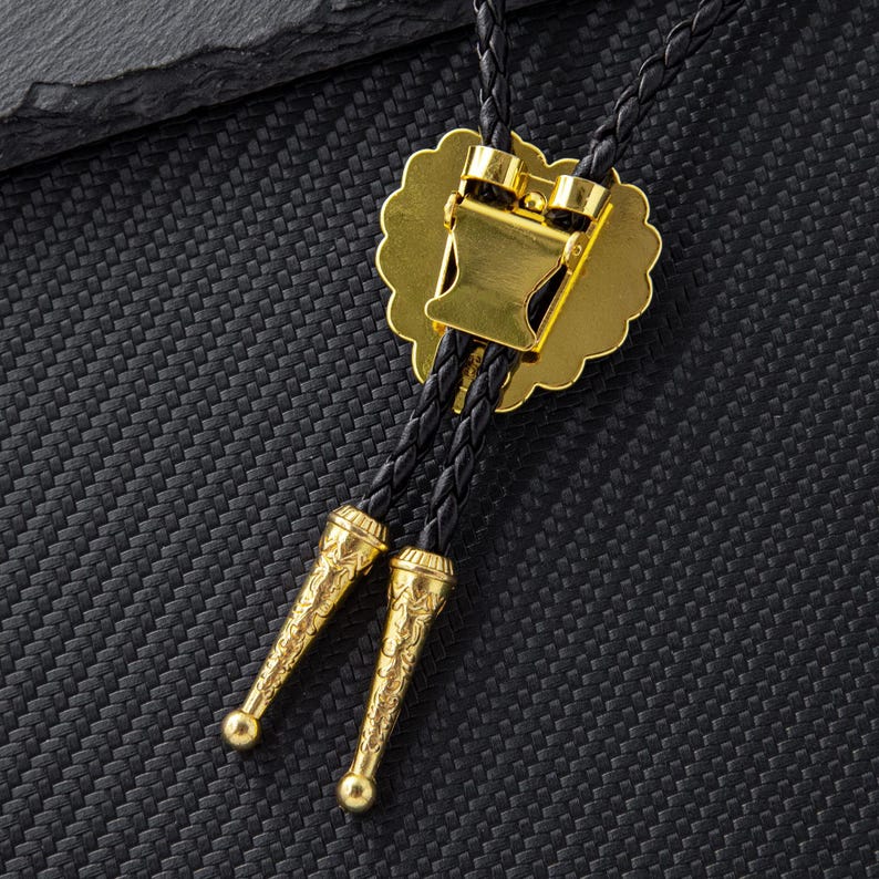 Bolo Tie, Bolo Tie Cœur Fait Main, Bolo Ties pour Couples, Bolo Ties Western en Pierres Roses et Vertes, Colliers pour Couples