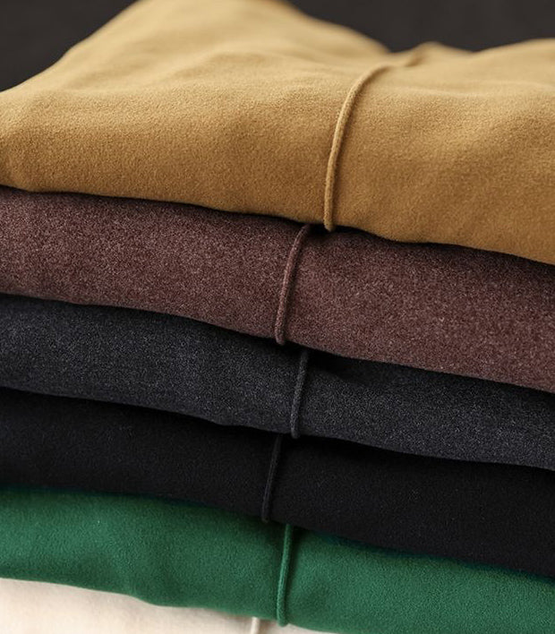 Premium Double-Sided Fleece Mock Neck Top - Slimming Thermal Long Sleeve Base Layer