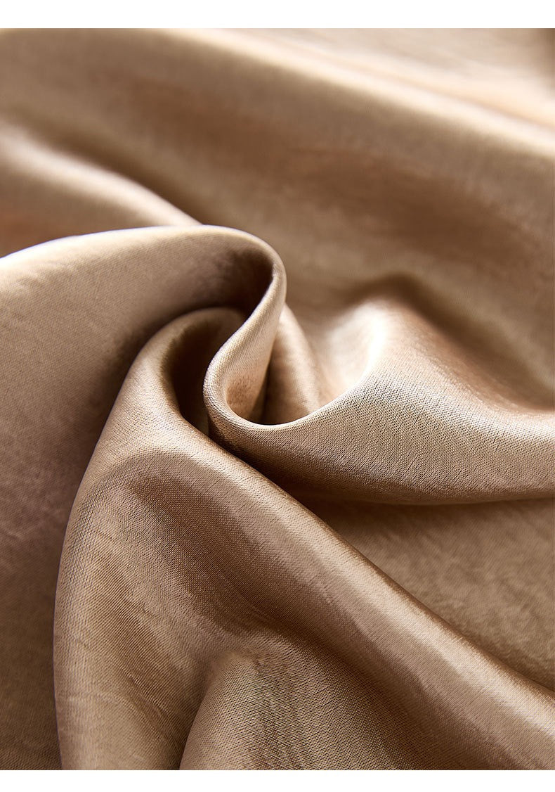 Luxury Silk-Satin Wide-Leg Pants - High-Waisted Loose Summer Lounge Trousers with Drawstring
