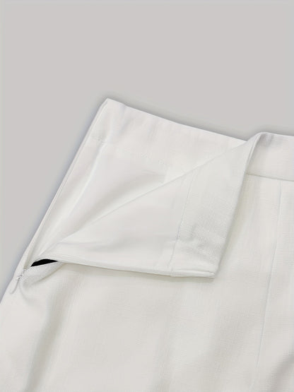 Ensemble gilet à revers contrastés Monaco | Short tailleur taille haute PromiseGift Ensemble 2 pièces d'été