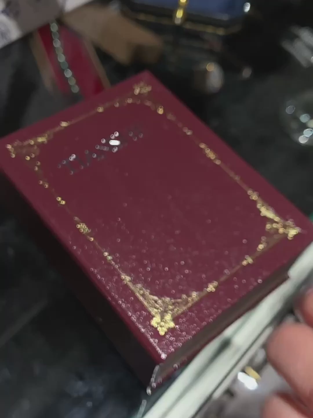 Load video: Original design wisteria flower brooch, luxurious oil drip purple jewelry with gift box