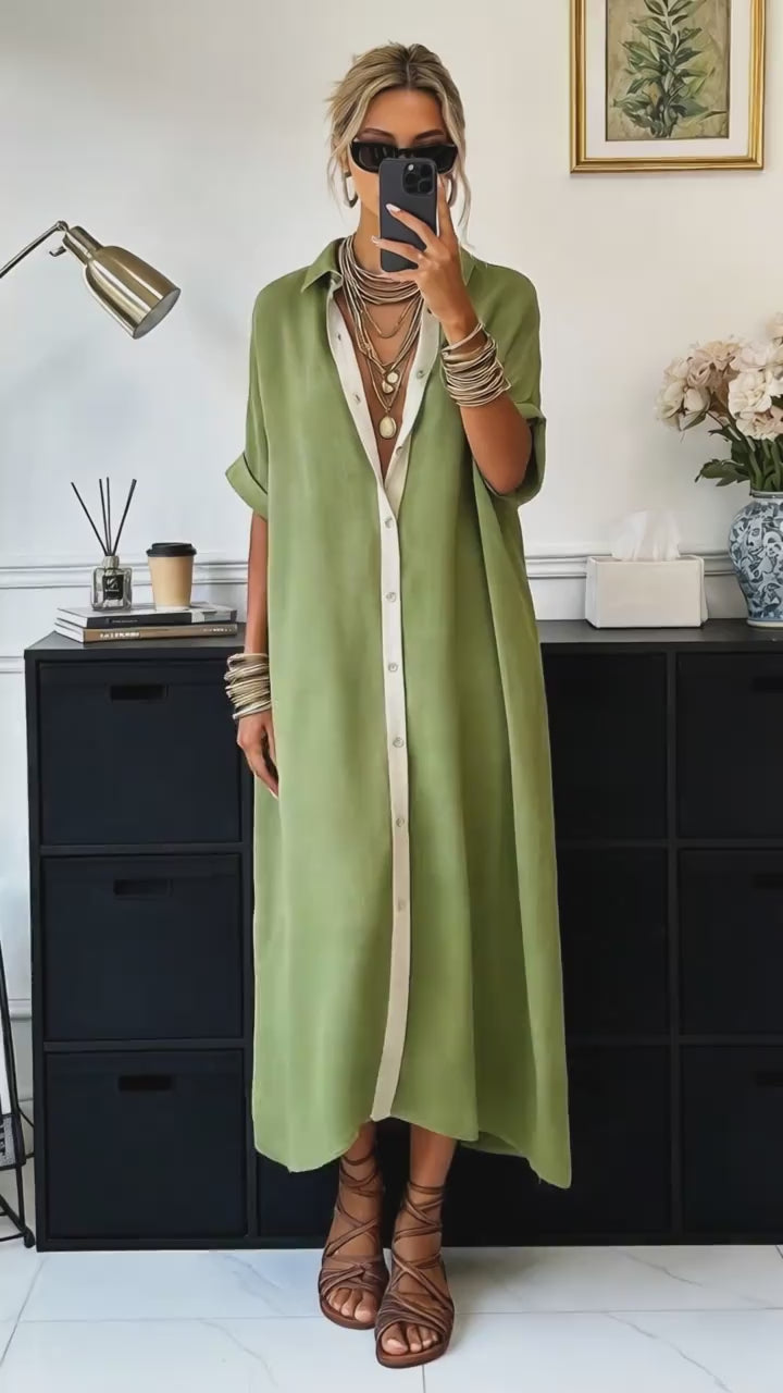 Boho Oversized Shirt Dress for Summer Elegance